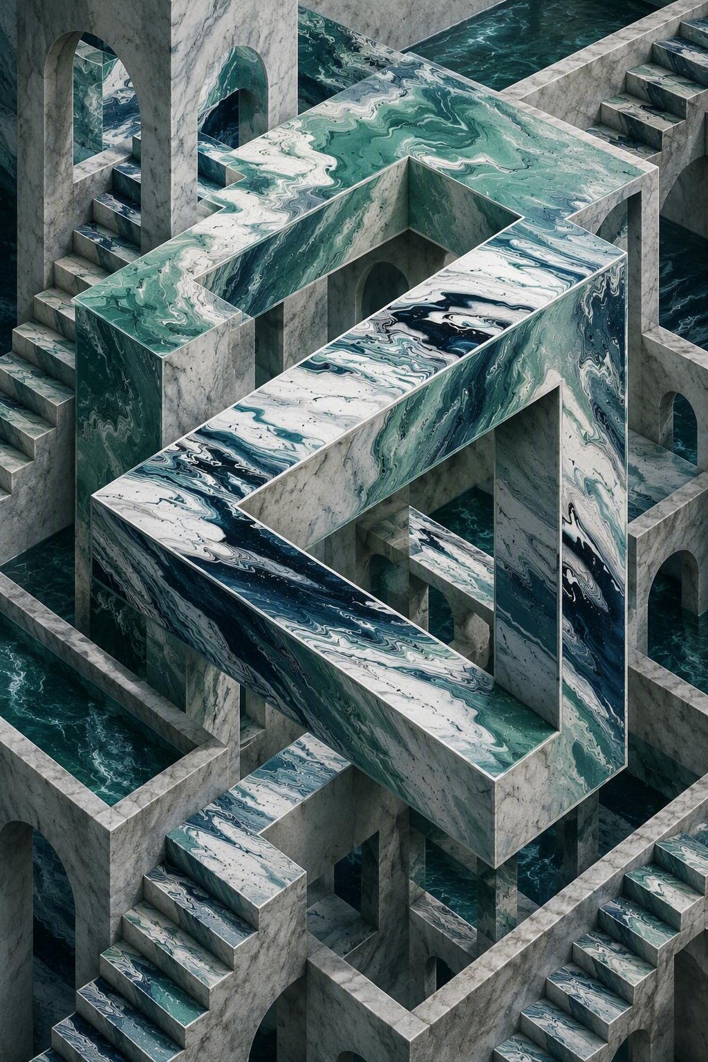 Infinite Estuary — AI-influenced artwork by Chris Broussard